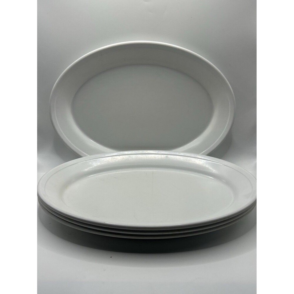 Dallas Ware Oval Melamine Plates P-74Dallas Texas Stamped. Set Of 4